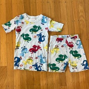 Hanna Andersson dragon shortie pajamas size 120cm 6/7